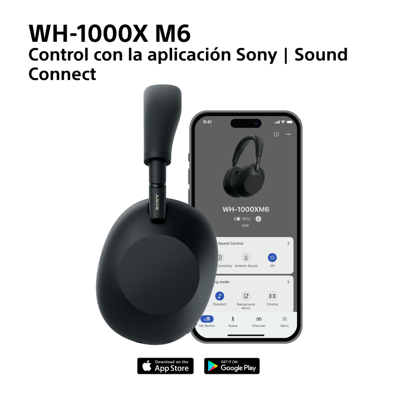 Sony AUDÍFONOS DE DIADEMA INALÁMBRICOS CON NOISE CANCELLING XM6BM